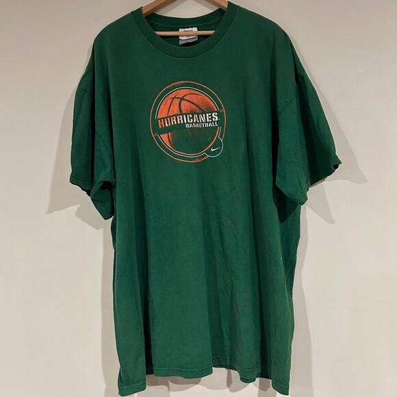 Vintage Nike Miami Hurricanes Basketball Shirt - Picture 1 of 6